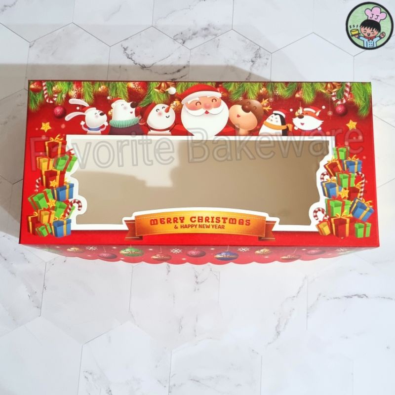 Kotak Natal Dus Toples Kue Kering Cookie Brownies Christmas Cake Box Donat Brownie