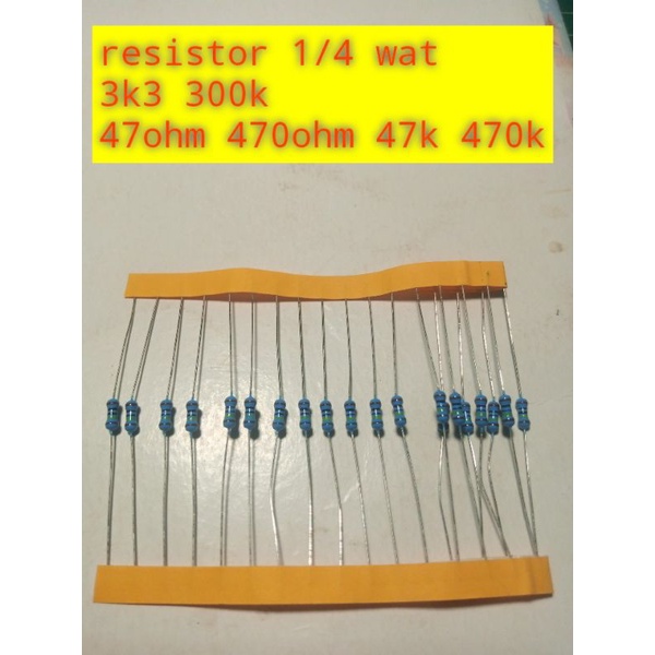 resistor 3k3 300k 47ohm 470ohm 47k 470k