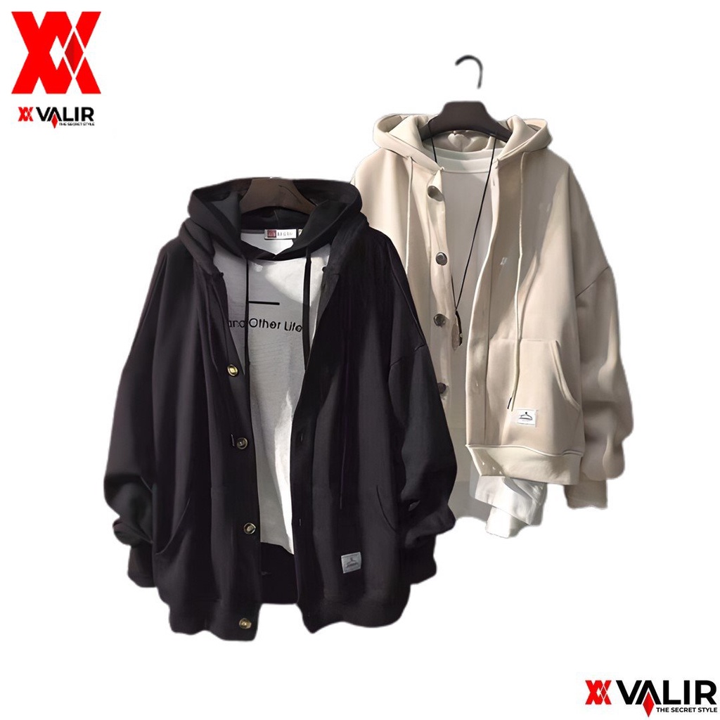 Valir Albert - Jaket Hoodie Pria Casual Distro Bandung Bahan Fleece Tebal Premium High Quality Impor