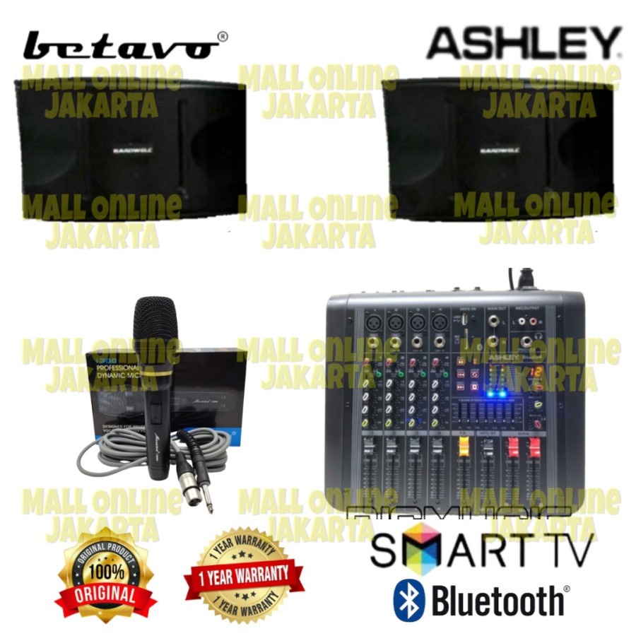 Paket karaoke betavo 10 inch sound system rumah keluarga power mixer