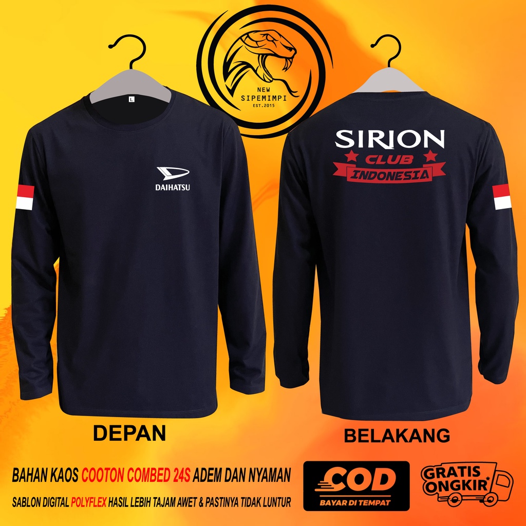 BAJU KAOS MOBIL DAIHATSU SIRION CLUB INDONESIA KATUN COMBED 24S PREMIUM