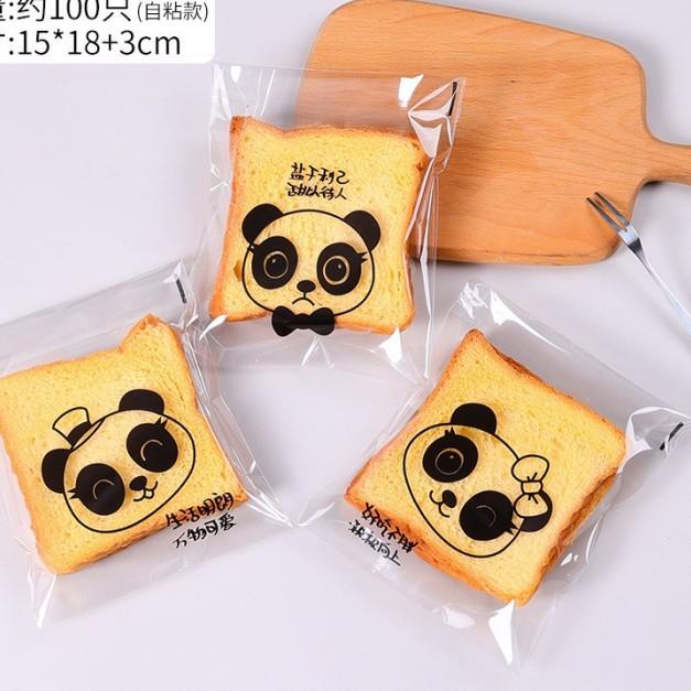 

Plastik OPP Roti Manis Motif Tebal Kue Plastik Donat 15x18+lem 100pcs - Panda