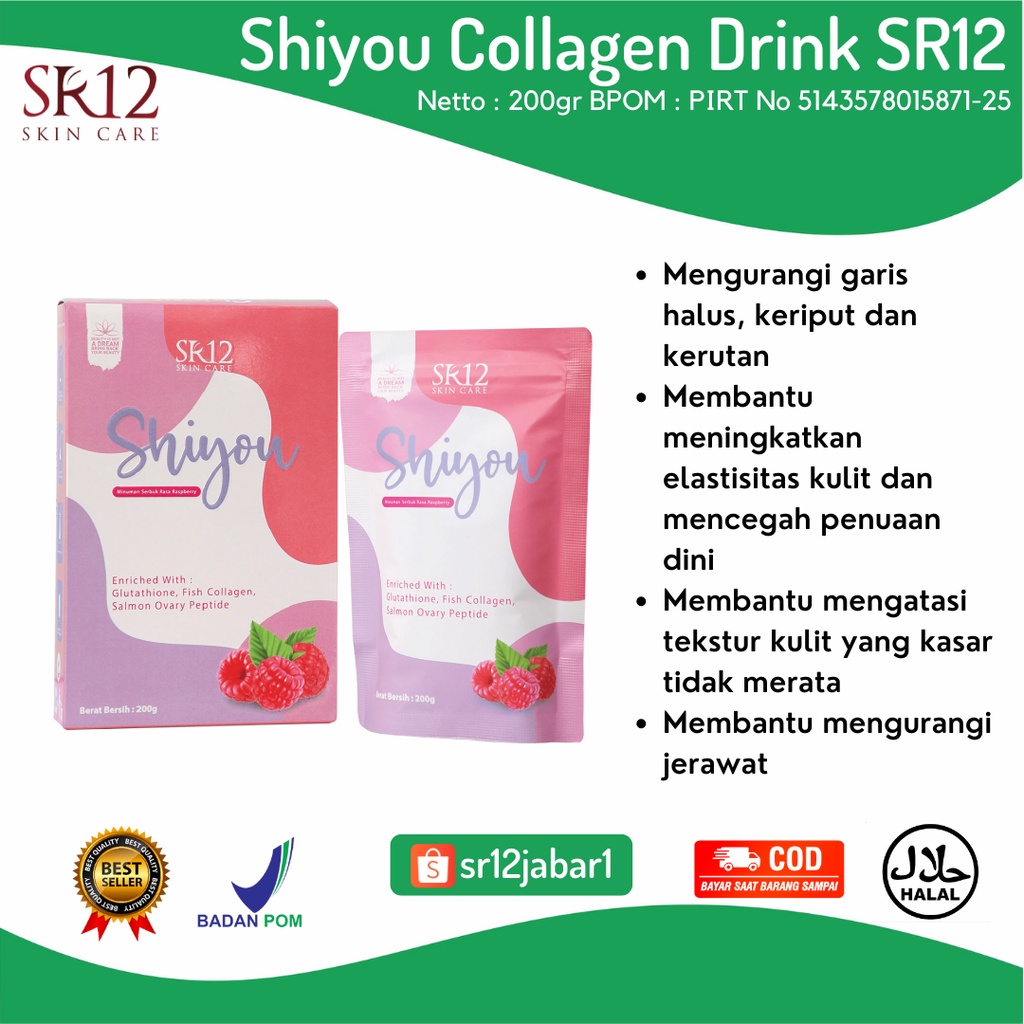 

Shiyou Collagen Drink SR12 Minuman Kolagen Mengencangkan Kulit Mengurangi Garis Halus Kulit