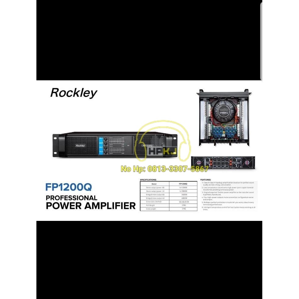 POWER AMPLIFIER ROCKLEY FP 1200 Q POWER ROCKLEY FP 1200Q