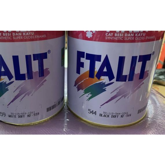 Cat Minyak Ftalit Hitam Doff & Putih Doff 1Kg - Putih Doff