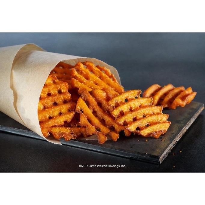 

Crisscut waffle fries kentang lambweston