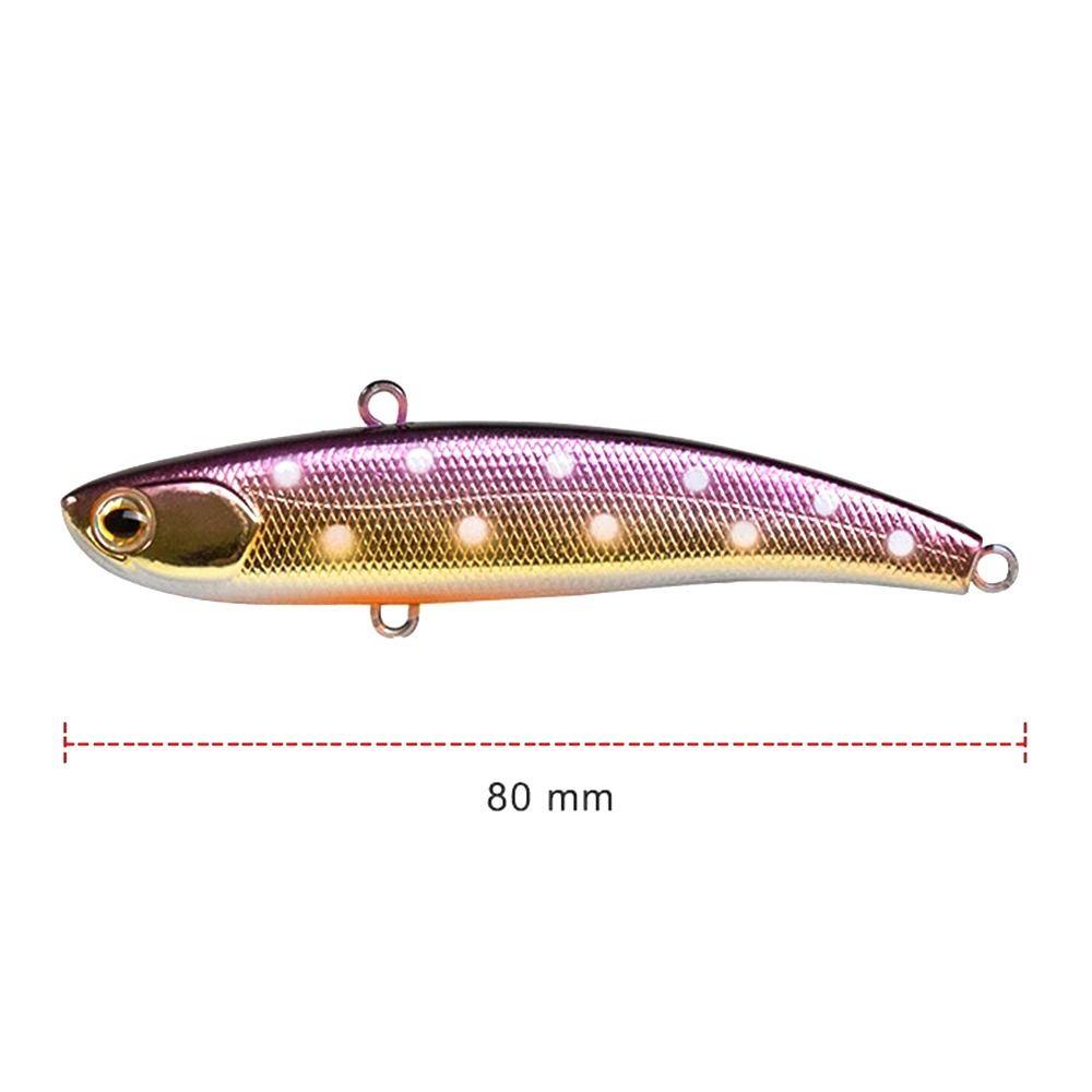 Top Fishing Lure 80mm 17g Metal VIB Getaran Warna-Warni Umpan Bass Buatan Lempar Panjang