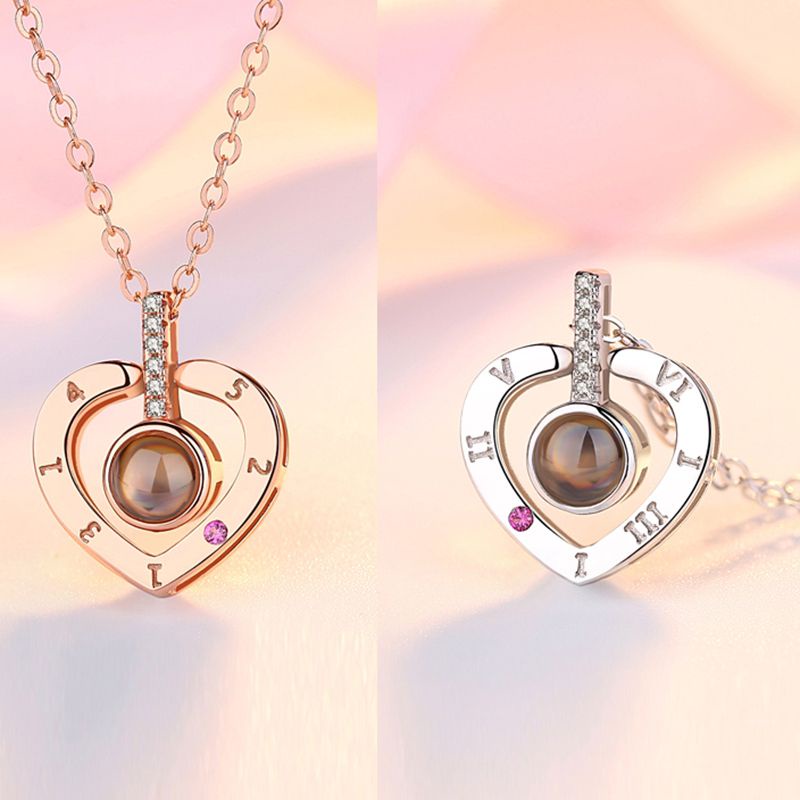 GG Kalung 100 Bahasa ILOVEU Aksen Love Titanium #KL-143RH