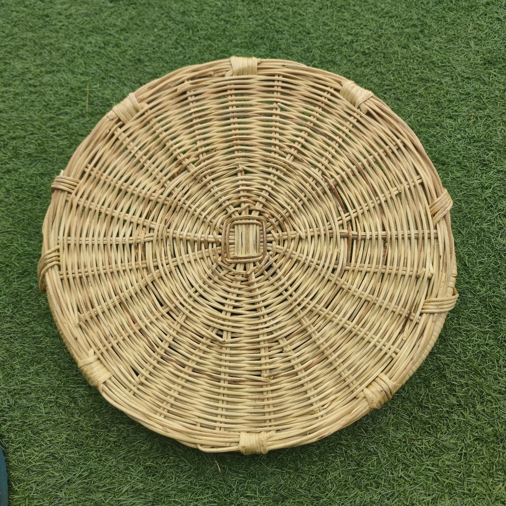 Kerajinan Tangan Rotan - Nampan Bulat Kuping 40x40x5cm