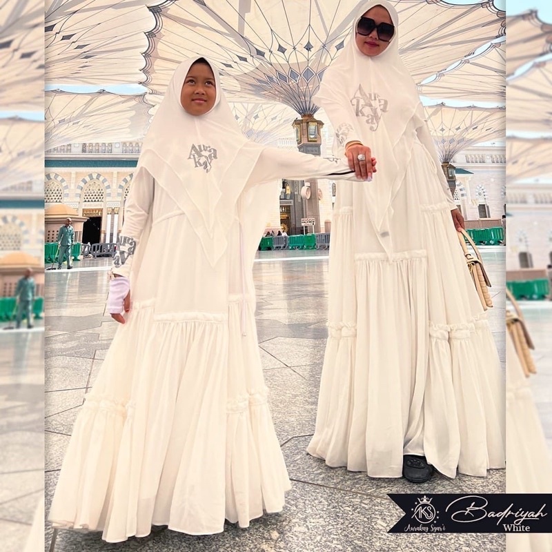 Gamis Syari Putih Premium Original - Gamis Putih Aurakay - Gamis Syari Aurakay