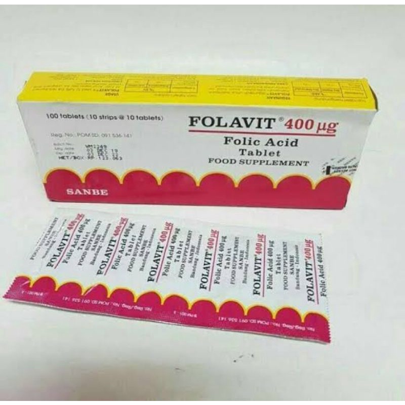 Afolat asam folat 400mcg perstrip