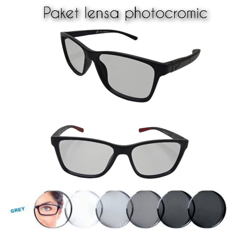 Kacamata sport pria photocromic GRATIS LENSA MINUS PHOTOCROMIC