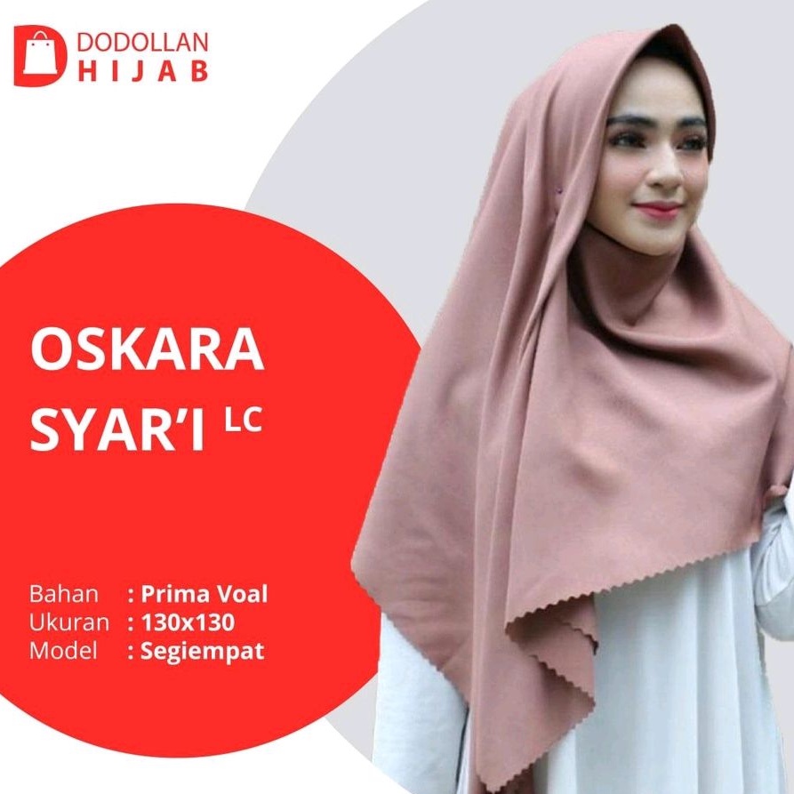 Hijab Segiempat Voal Syar'i Oskara Laser cut