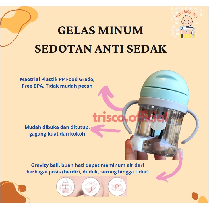 Botol Minum Anak Unik Sedotan Unik Anti Tumpah Anti Pecah⁴