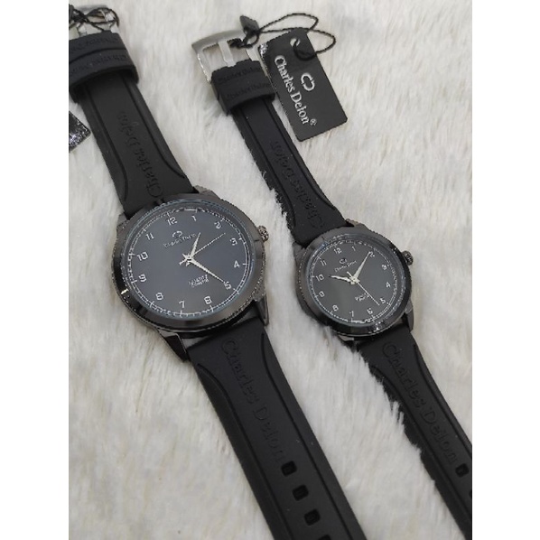 JAM TANGAN COUPLE PASANGAN COWOK CEWEK CHARLES DELON ORIGINAL WATER RESIST