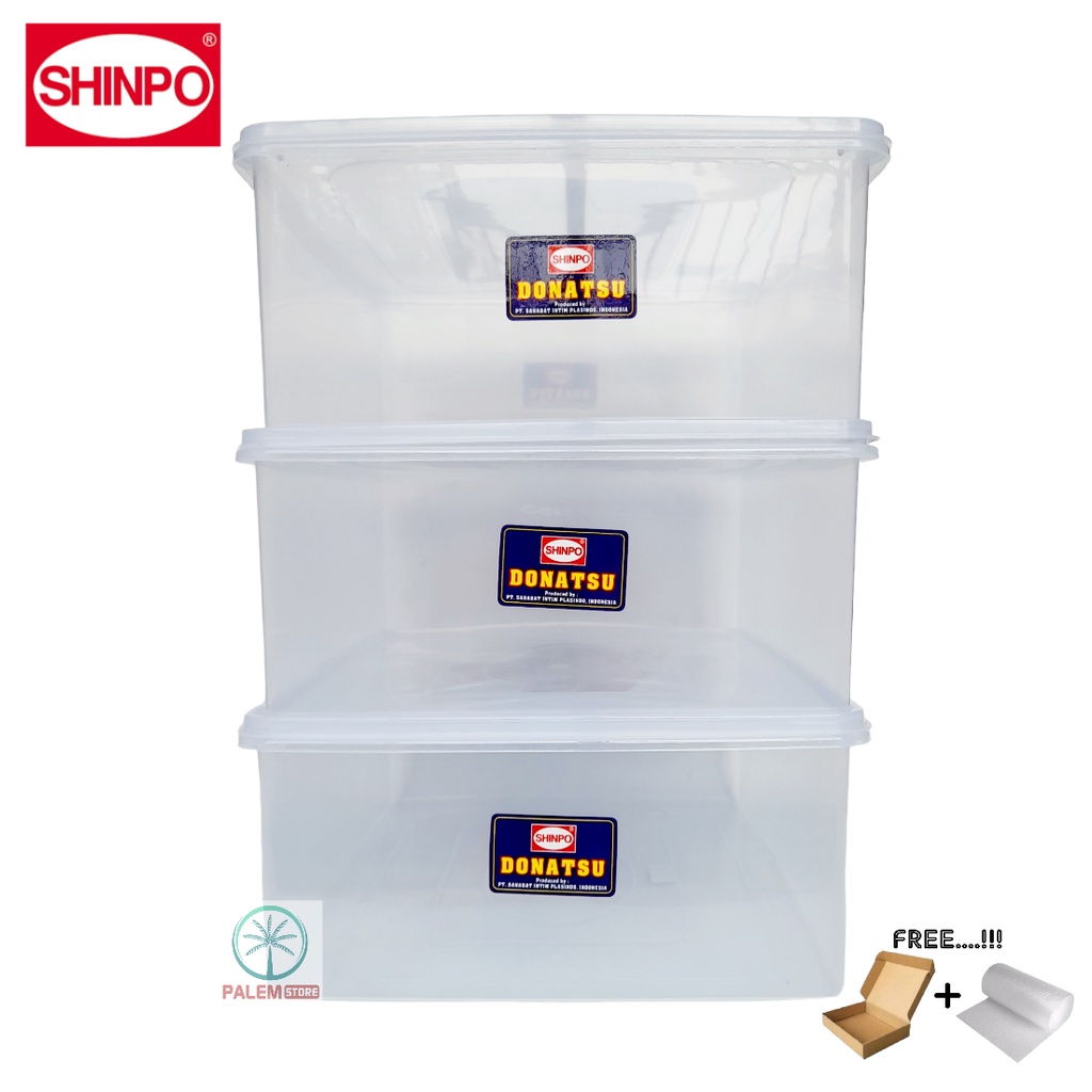 Shinpo 306L 11,5L Dan 306M 6L Tempat Kotak Box Kue Donat Donatsu Makanan Sealware Plastik Serbaguna