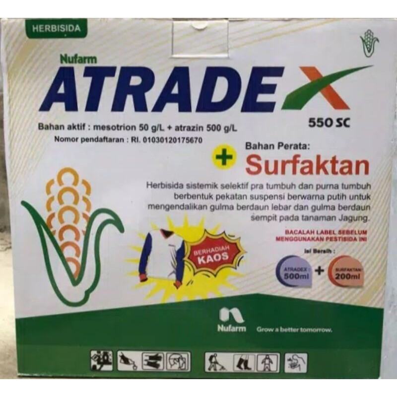 ATRADEX 550sC Herbisida Jagung 500ml Bonus kaos yaaa