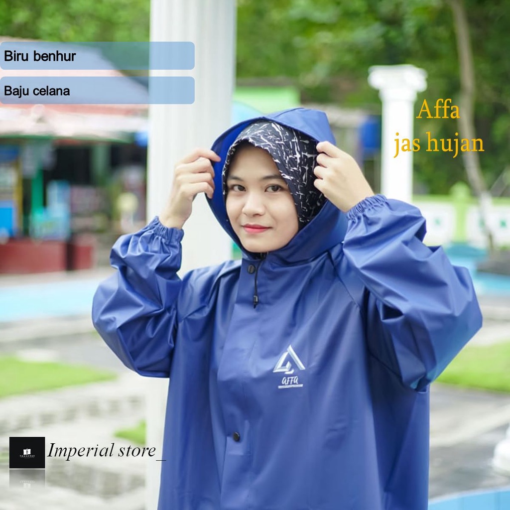 AFFA Jas hujan Anti Rembes Bahan Tebal setelan baju celana