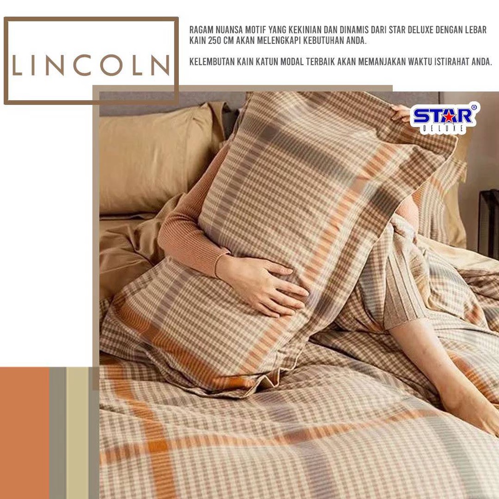 sprei katun motif lincoln by star sprei home made/sprei custom/sprei