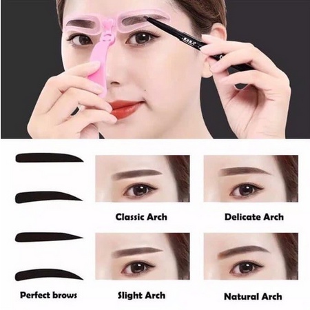 DB Cetakan Alis 8 IN 1 Wanita / Eyebrow Template Delapan Model / Alat Cetak Alis