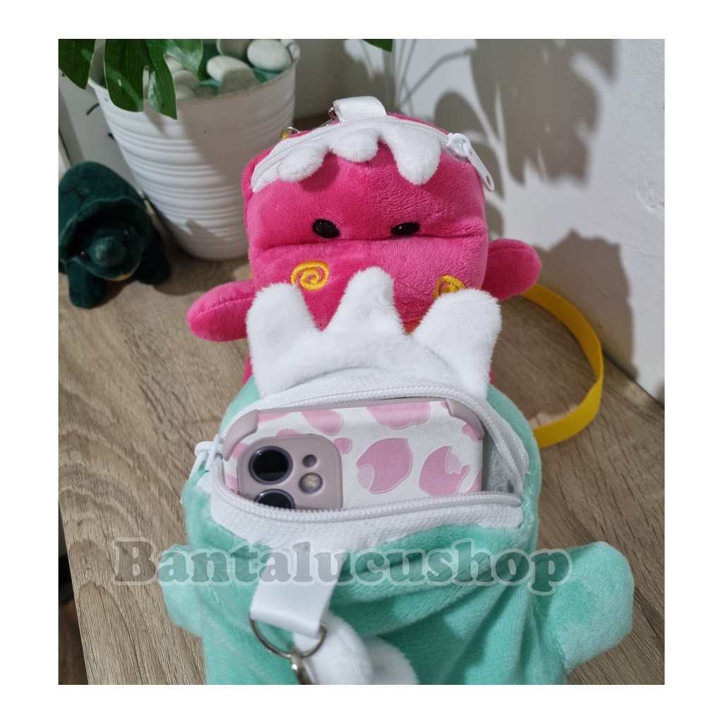 Tas Dinosaurus Tas Boneka Slingbag Korea Lucu Hits