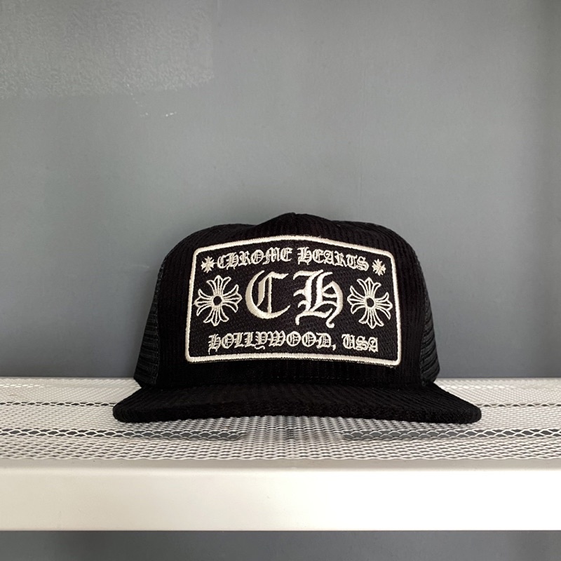 Topi Chrome Hearts Hat CH Hollywood CORDUROY tag ori Made In Usa Trucker Jaring