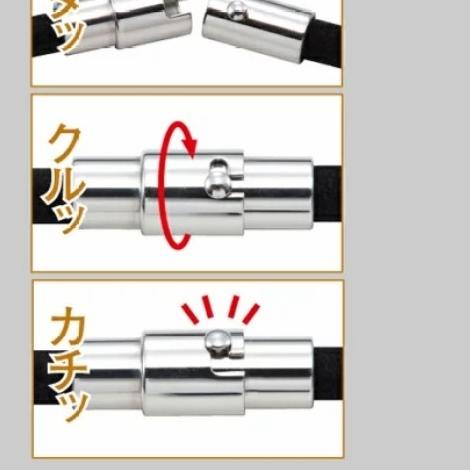 Genuine Leather Necklace Titanium Steel Kalung Pria Kalung Kulit Asli - 45cm