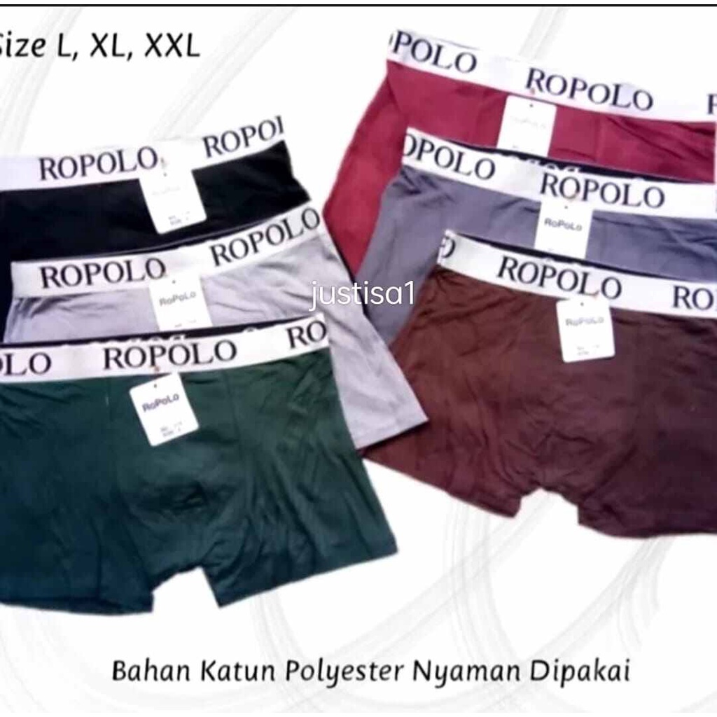 RO..3 PCS CD BOXER PRIA ROPOLO CELANA DALAM BOXER LAKI LAKI