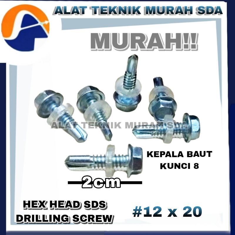 Jual Baut Drilling Baja Ringan Sekrup Roofing X Cm Shopee