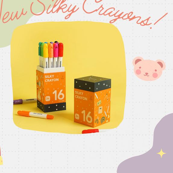 

Bundling Happiedoo Silky Crayons + Giant Coloring Sheets - 1Gambar+Crayons