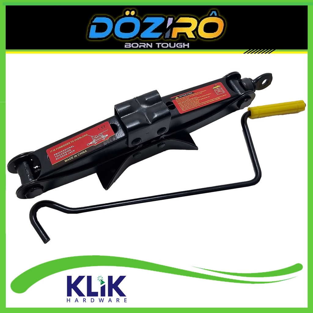 Doziro Dongkrak Jembatan Mobil 1.5 Ton - Scissor Jack Manual Universal