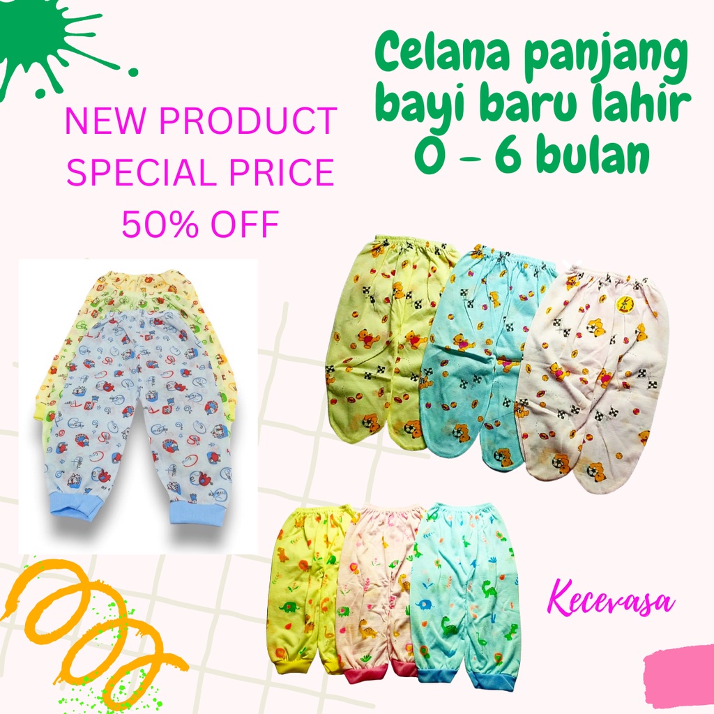 CELANA PANJANG BABY/CELANA PANJANG NEWBORN/BAYI/BARU LAHIR/LAKI LAKI/PEREMPUAN/0-6 BULAN/MURAH/KECEV