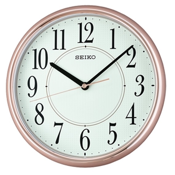 jam dinding seiko qxa671 rosegold quiet sweep original