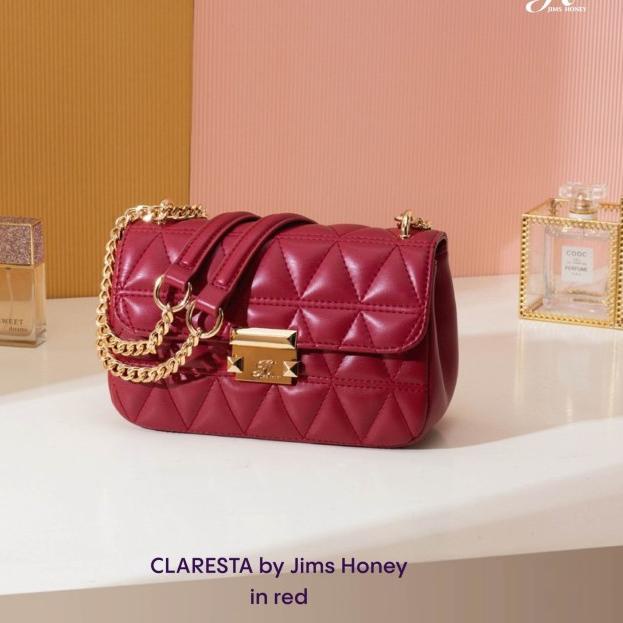 JH CLARESTA ( BOX EXCLUSIVE ) - Tas Selempang JIMS HONEY ORI JIMSHONEY - RED