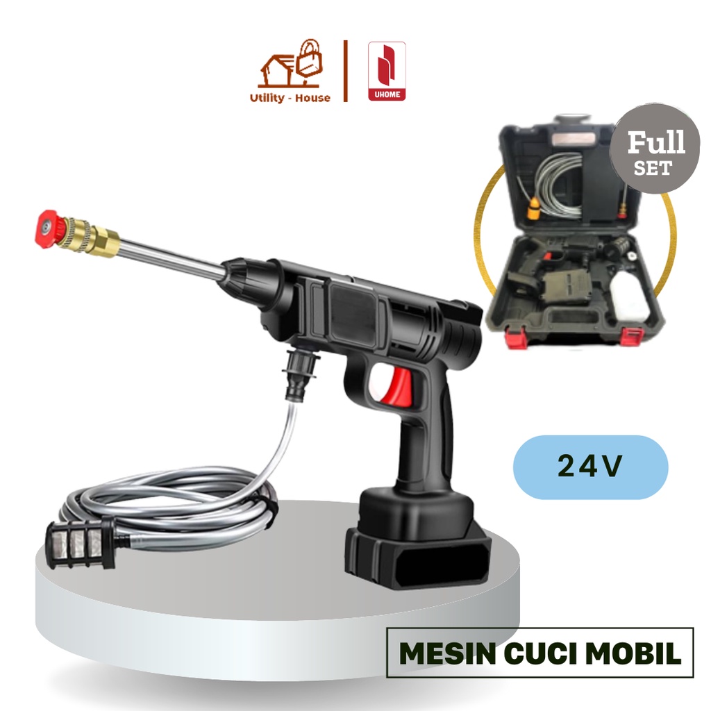Mesin cuci mobil tekanan tinggi 24V Mesin Jet Cleaner Baterai Cordless Alat Cuci Mobil Cuci