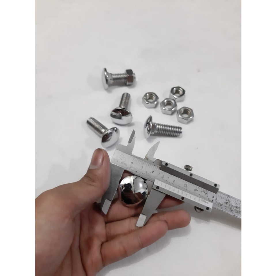 BAUT PAYUNG MUR M12 X 45 CHROM BAUT PAYUNG PANJANG 4,5CM CHROME