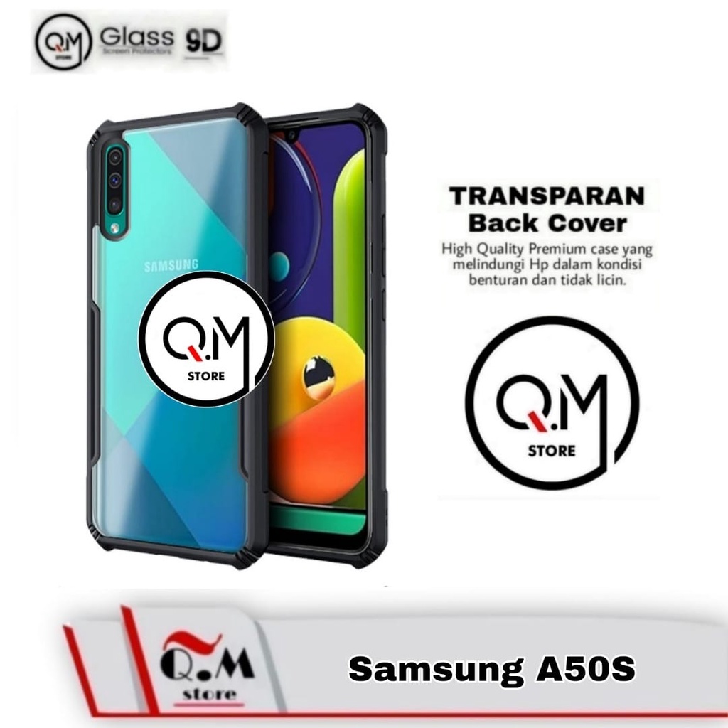 Case Samsung A50S Shockproof Transparent Armor Casing Pelindung Back Cover