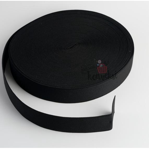 Karet Elastis Hitam Penguin 2.5 cm (1")