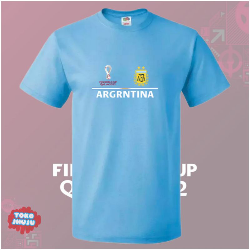 Baju Kaos Piala Dunia World Cup 2022 Team Argentina