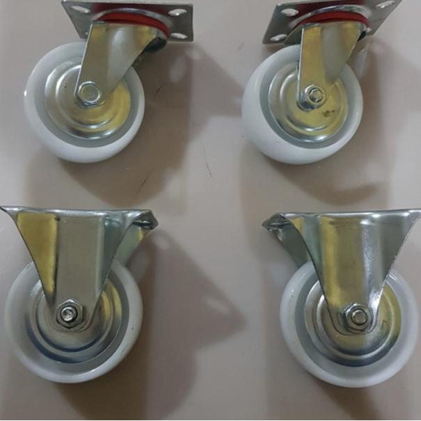 Roda nilon 4 inch hidup mati / roda etalase / roda troli