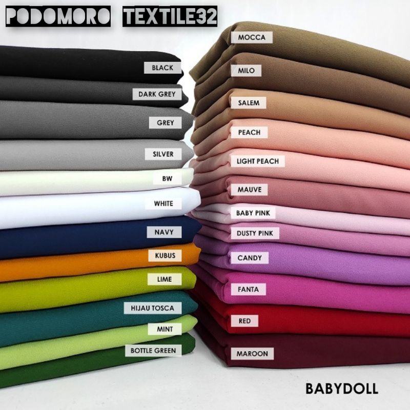 BAHAN CERUTI BABY DOLL/ BAHAN BABY DOLL/ BAHAN HIJAB/ SIFON