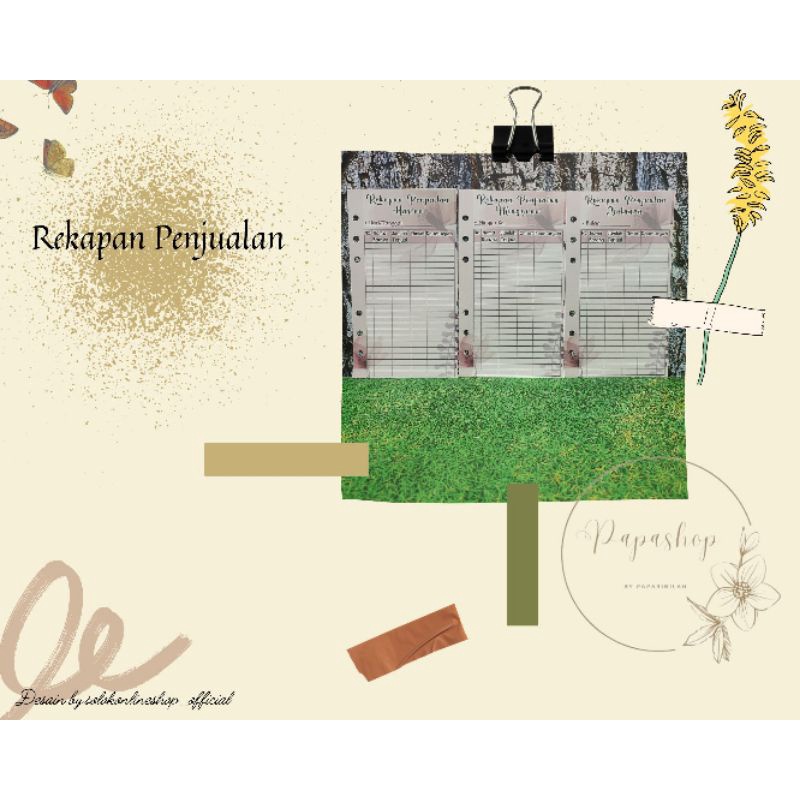 

Kertas Binder A6 "Rekapan Penjualan" (Harga 1 Lembar)