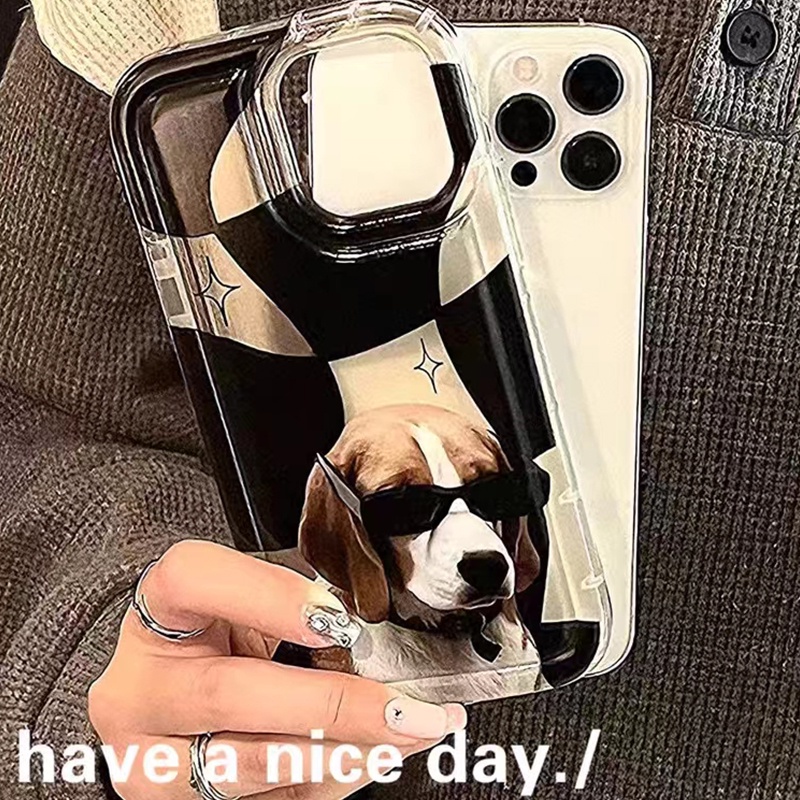 Soft Case Transparan Motif Anjing Untuk IPhone 14 Pro Max 13 12 11 XR XS X 8 7 6 6S Plus