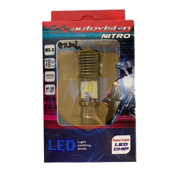 Bolam Depan LED Autovision Nitro Kaki 3 Tiga 10W AC/DC