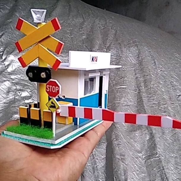 Palang Pintu Kereta Api Dengan Sound Suara Dan Lampu Miniatur Kereta Api Indonesia