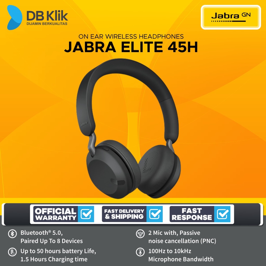 Headset JABRA Elite 45h - Jabra Elite 45h On Ear Wireless Headphones