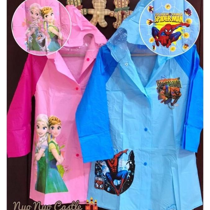 JAS HUJAN RAIN COAT PLASTIC TERUSAN ANAK SMALL SIZE FROZEN PRINCESS RG56464EFD