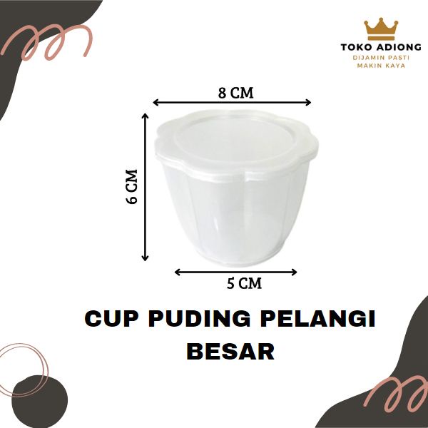 CUP PUDDING PELANGI BESAR