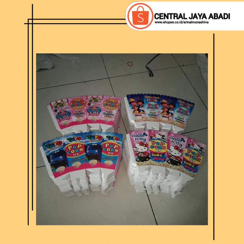 

1000 LEMBAR KERTAS POPCORN 12 × 6 BAHAN IVORY PUTIH HIGH QUALITY DUS POP CORN BOX POPCORN KOTAK POPCORN KEMASAN POP CORN PRODUK TERBARU KUALITAS TERBAIK | CENTRAL JAYA ABADI 5787