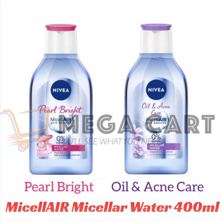 Nivea MicellAir Micellar Water 400ml Pearl Bright | Oil Acne Care